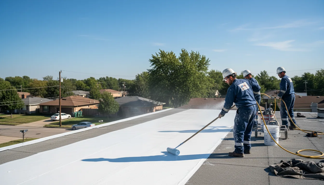 Commercial roof coating in Hurley, MO near me